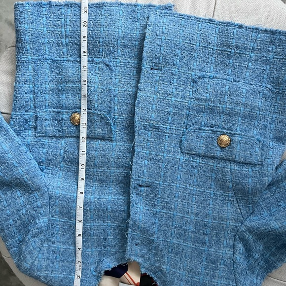 Zara Tweed Blazer/Jacket blue - Picture 8 of 10